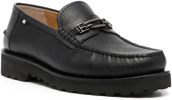 Bally chain-link detail loafers Black