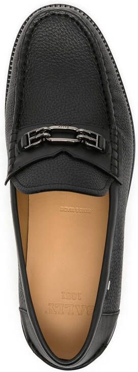 Bally chain-link detail loafers Black