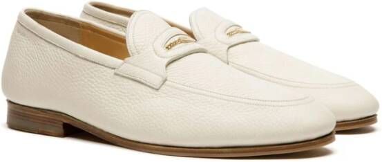 Bally chain-link leather loafers White