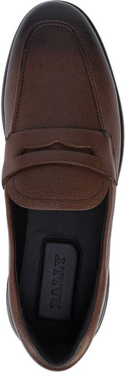 Bally chunky-sole leather loafers Brown