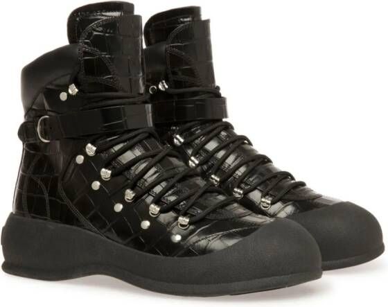 Bally Clyff crocodile-embossed boots Black