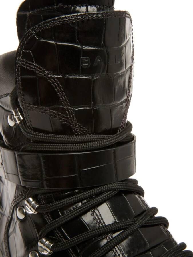 Bally Clyff crocodile-embossed boots Black