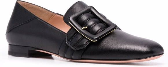 Bally collapsable-back leather loafers Black