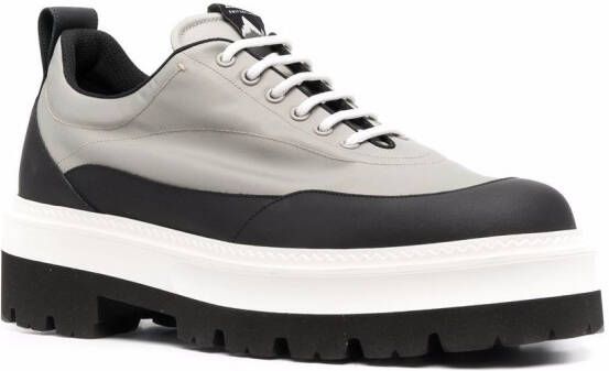 Bally colour-block platform shoes Grey