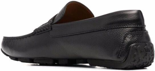 Bally crossover-strap detail loafers Black