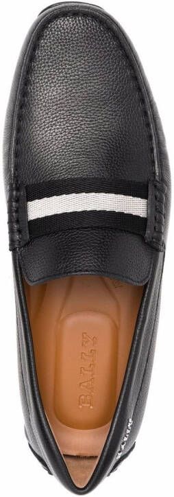 Bally crossover-strap detail loafers Black