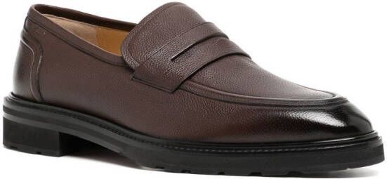 Bally crossover strap detail loafers Brown