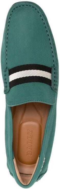 Bally crossover strap detail loafers Green