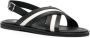 Bally crossover-strap leather sandals Black - Thumbnail 2