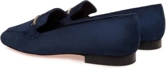 Bally Daily Emblem leather loafers Blue