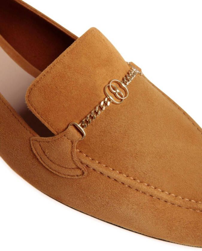 Bally Daily Emblem suede loafers Yellow