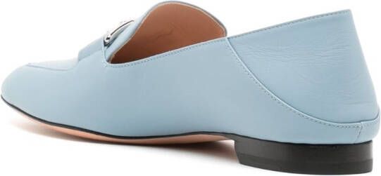 Bally Ella 10mm logo-plaque leather loafers Blue