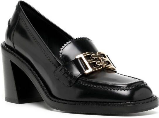 Bally Ellyayne 75 square-toe leather pumps Black