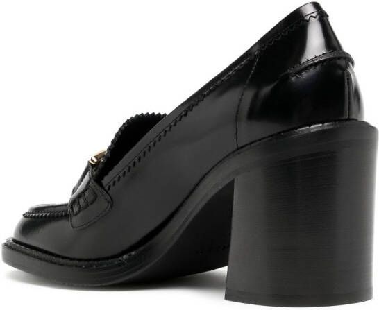 Bally Ellyayne 75 square-toe leather pumps Black