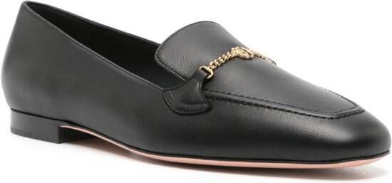 Bally Emblem chain-detail leather loafers Black