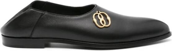 Bally Emblem leather balllerina shoes Black
