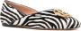 Bally Emblem zebra-print leather ballerinas Black - Thumbnail 2