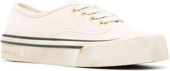 Bally faded suede low-top sneakers Neutrals