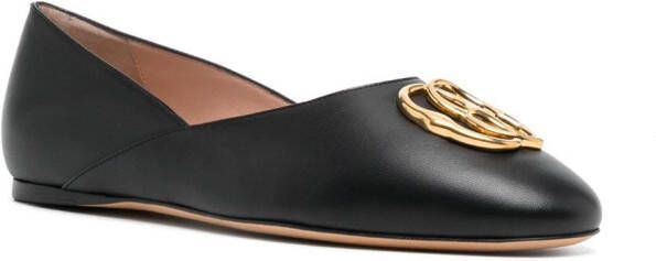 Bally Gerry leather ballerina shoes Black