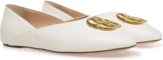 Bally Gerry leather ballerina shoes White