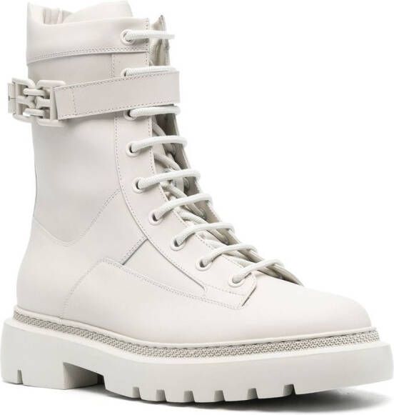 Bally Gioele leather ankle boots White