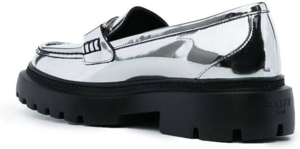 Bally Gioia chunky leather loafers Silver