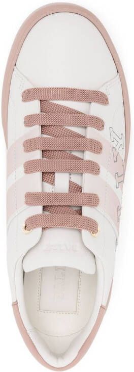 Bally glitter-logo side-stripe sneakers White