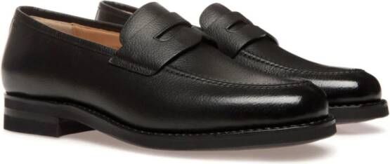 Bally grained-leather loafers Black