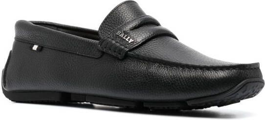 Bally grained-texture leather loafers Black