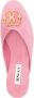 Bally Gylon logo-plaque suede slippers Pink - Thumbnail 4