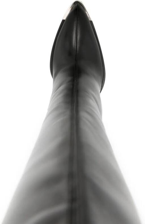Bally Hedy 105mm thigh-high leather boots Black