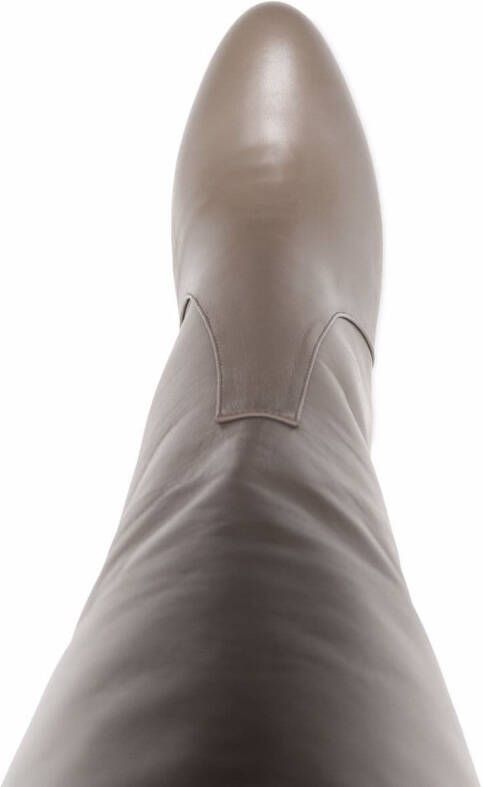 Bally heeled leather boots Grey