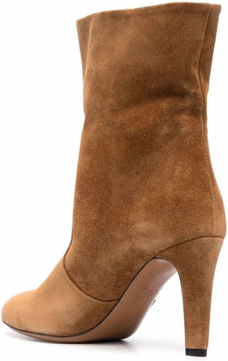 Bally heeled suede boots Brown