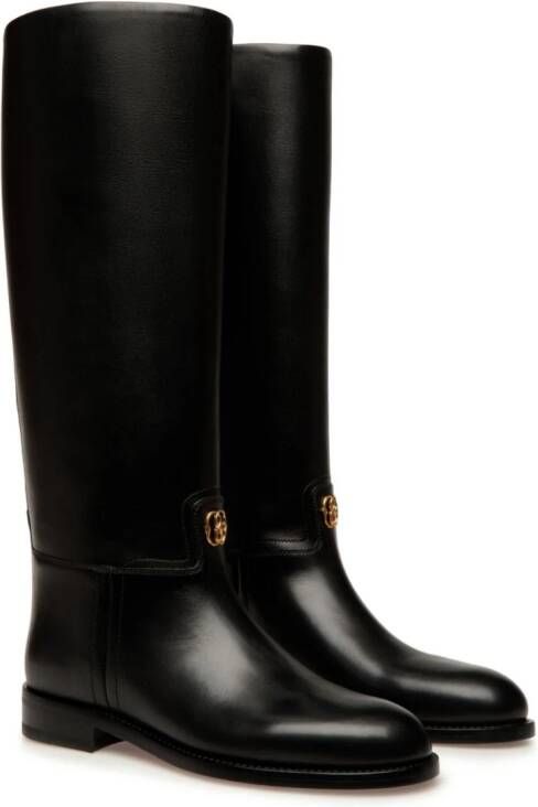 Bally Hollie knee-high leather boots Black