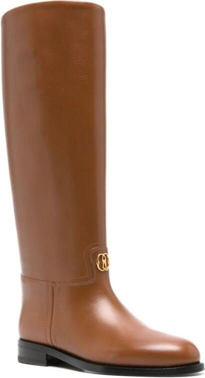 Bally Hollie leather knee-high boots Brown