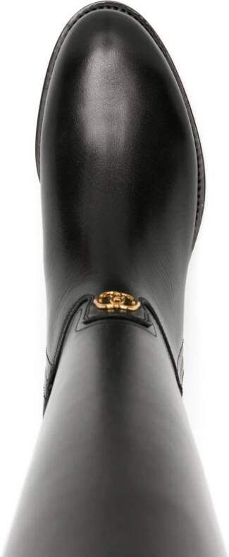 Bally Hollie logo-plaque leather boots Black