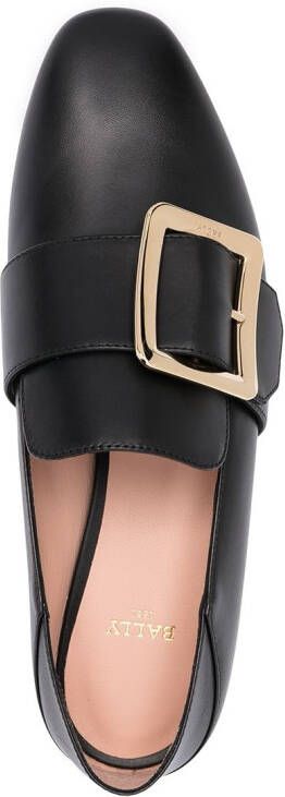 Bally Janelle square buckle loafers Black
