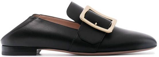 Bally Janelle square buckle loafers Black