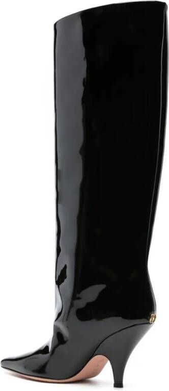 Bally Katy 95mm patent-finish boots Black
