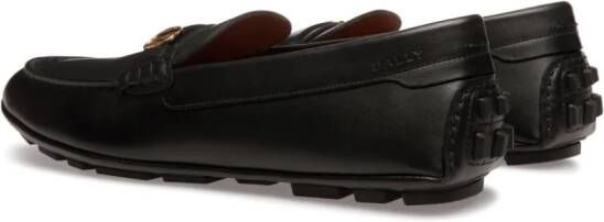 Bally Keeper leather boat shoes Black