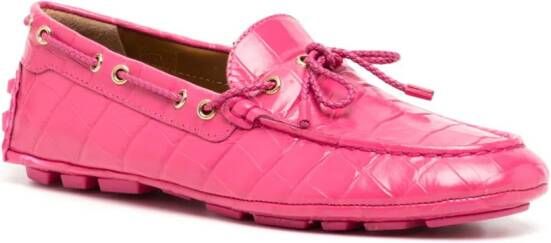 Bally Kerbs crocodile-effect loafers Pink
