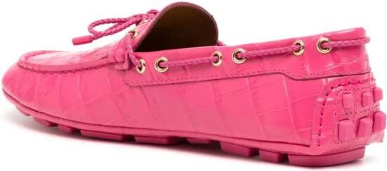 Bally Kerbs crocodile-effect loafers Pink