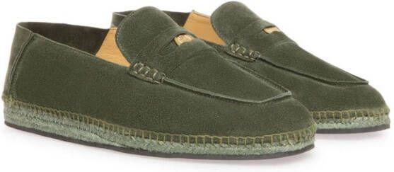 Bally Kolby suede leather espadrilles Green