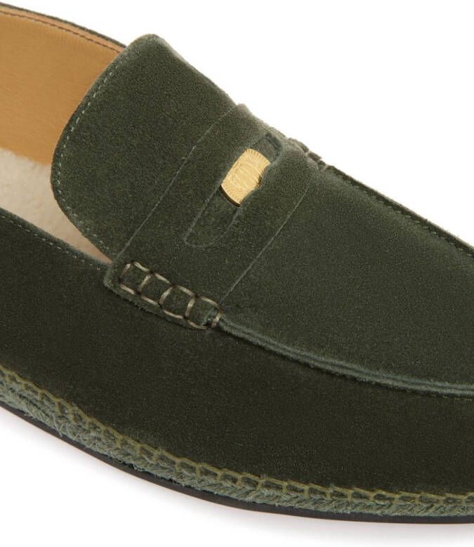 Bally Kolby suede leather espadrilles Green