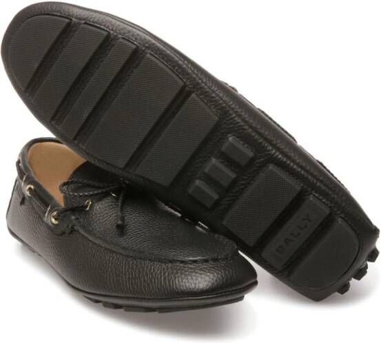 Bally Kyan logo-patch boat shoes Black