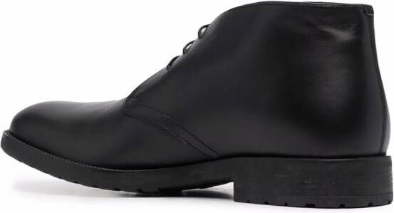 Bally lace-up leather ankle boots Black