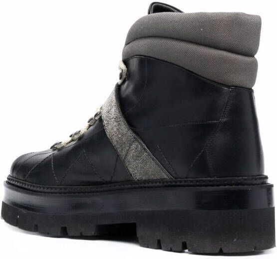 Bally lace-up leather boots Black