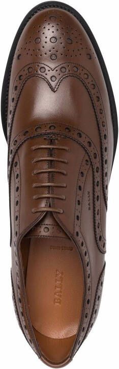 Bally lace-up leather brogue shoes Brown