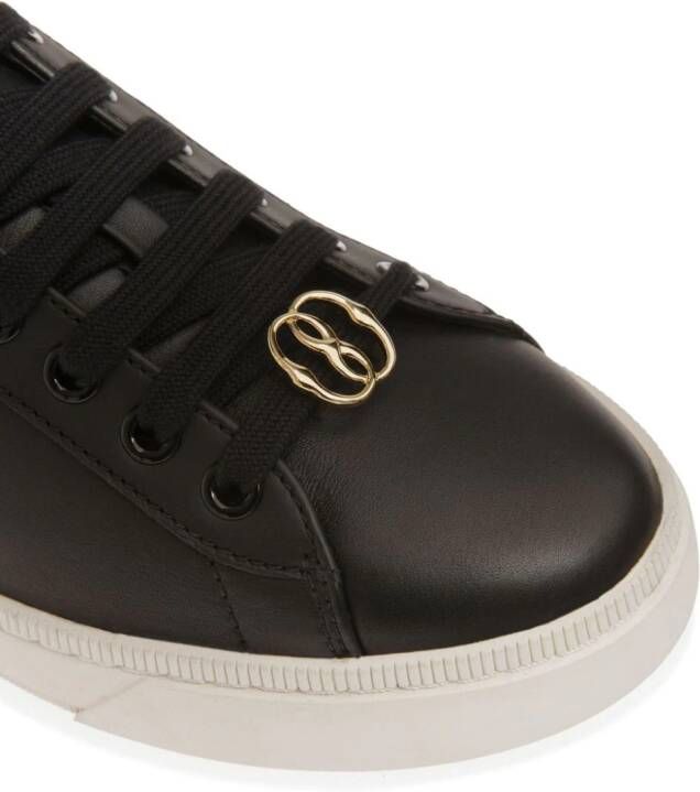 Bally lace-up logo-plaque sneakers Black