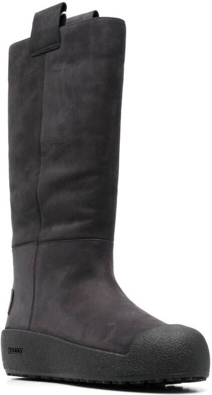 Bally lambskin mid calf boot Black